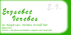 erzsebet verebes business card